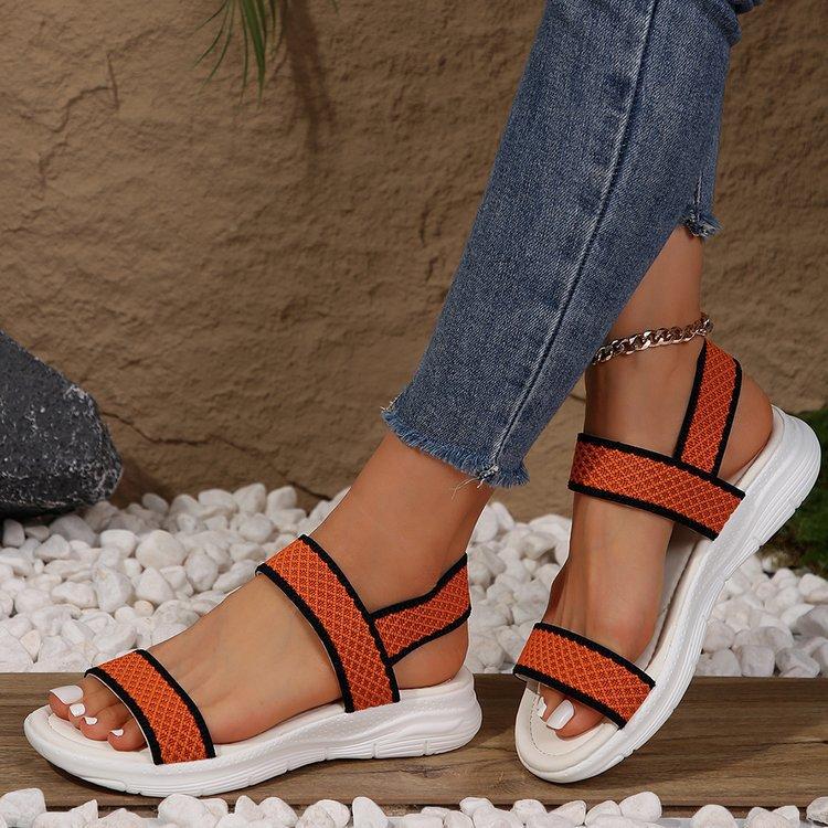 Сандалии большого размера женские летние 2024 новые спортивные женские туфли с рыбьим ртом размер 43