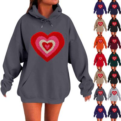 Женский свободный удобный повседневный модный свитшот с длинным рукавом с принтом Love