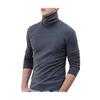 Men Layering Top High Collar Prevent Neck from Wind Highly Stretchy Slim Fit Solid Color