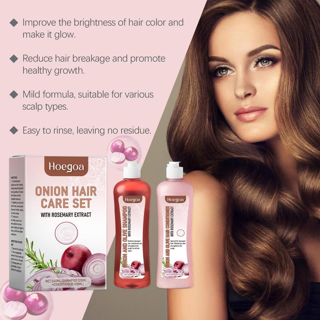 Набор шампуней Hoegoa Onion Rosemary Nourish & Repair Dry & Frizzy Smooth & Shine Conditioner Set