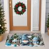 VIKAMAChristmas Carpet Entrance Welcome Doormat Winter Christmas Tree Waterproof Floor Mat Bedroom Kitchen Bathroom Carpet Home