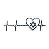 20cm Heartbeat Line & David Star Car Sticker - Waterproof Vinyl Decal for DIY Car Styling & Accessories