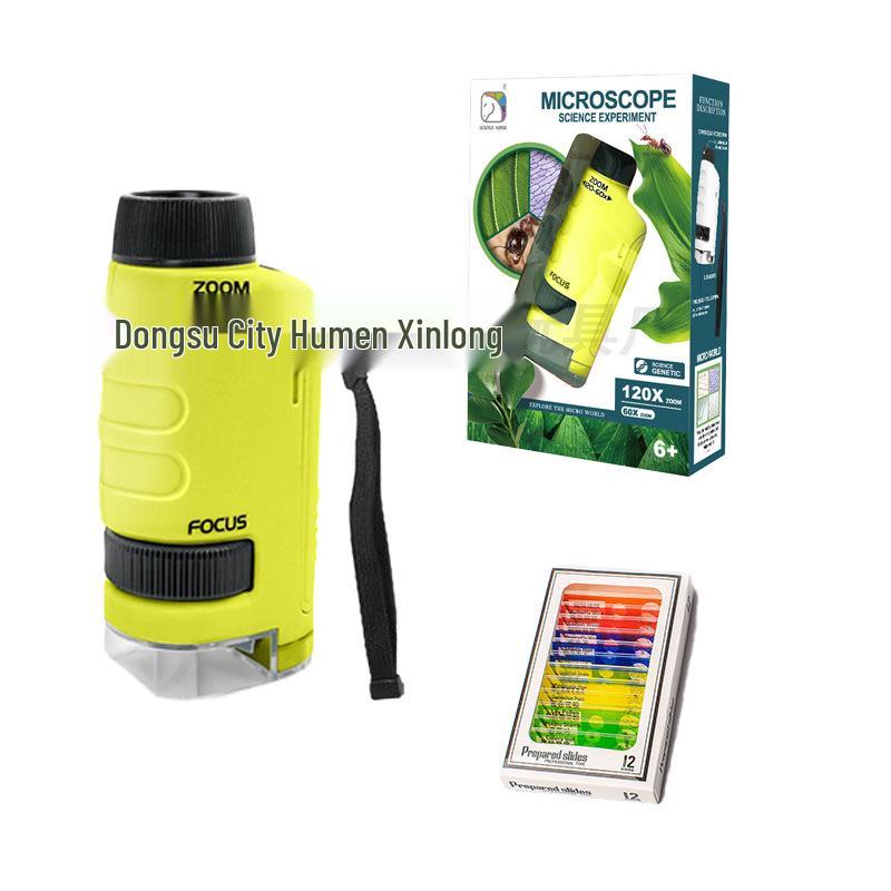 Портативный HD микроскоп для детей - Образовательная научная игрушка для экспериментов на открытом воздухе