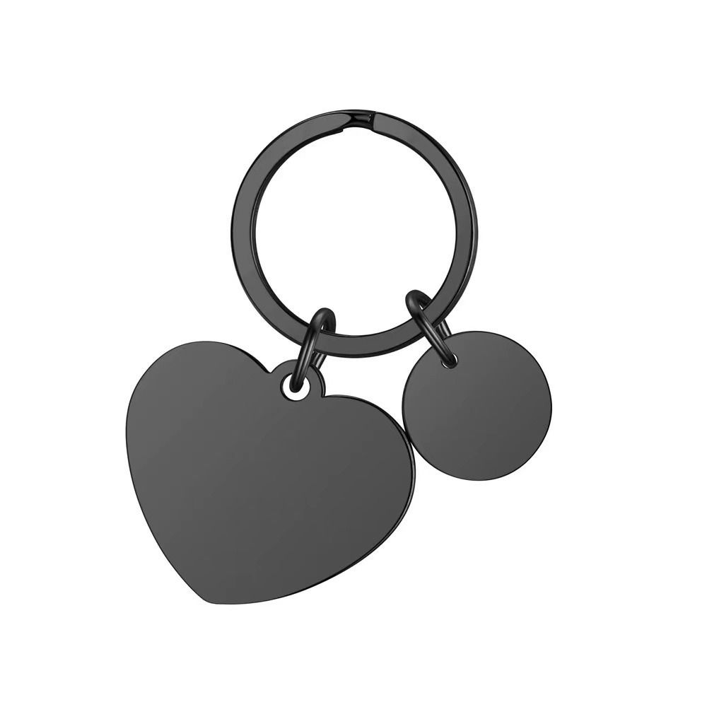 Fashion Car Key Ring Charm Bag Accessories Portable Titanium Steel Heart Key Chain Handbag