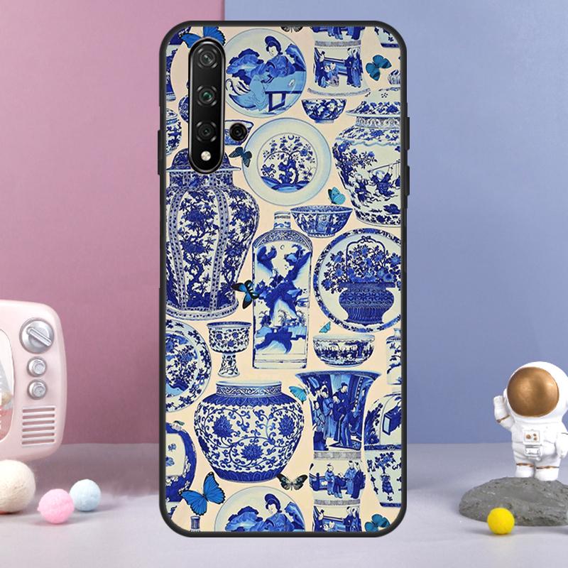 Сине-белый фарфор Для Huawei Nova 5T 9 10 SE 7i 8i 11i 12i Y73 Y90 Y70 Y72 Y61 Y91 Y60 P20 P30 P40 Lite Чехол