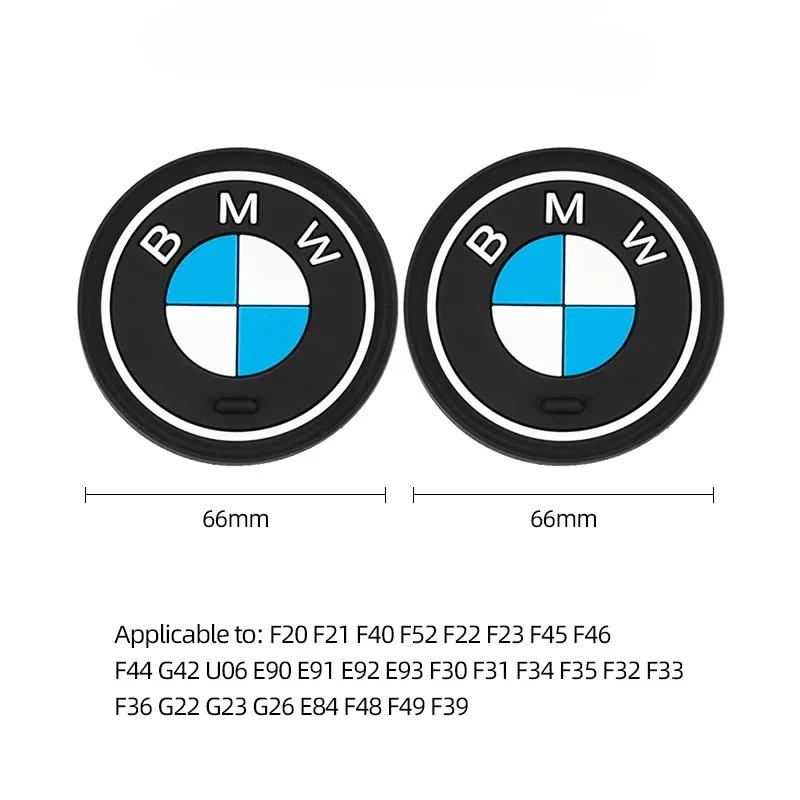 LGECB1 2026 Car Sticker 2Pcs Rubber Car Coaster Buffer Anti Noise Mat Cushion For BMW F15 G05 F16 G06 F25 G01 G08 F26 G02 F07 F10 G07 G