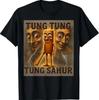 Футболка с мемом про Сахур Tung Tung Tung, смешной итальянский brainrot