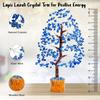 Tree Good Luck Showpiece for Home Decor Items Crystals Gemstones Bonsai Money Tree for Good Luck, Gift Item - 10-12 Inch (Lapis Lazuli Silver Wire)