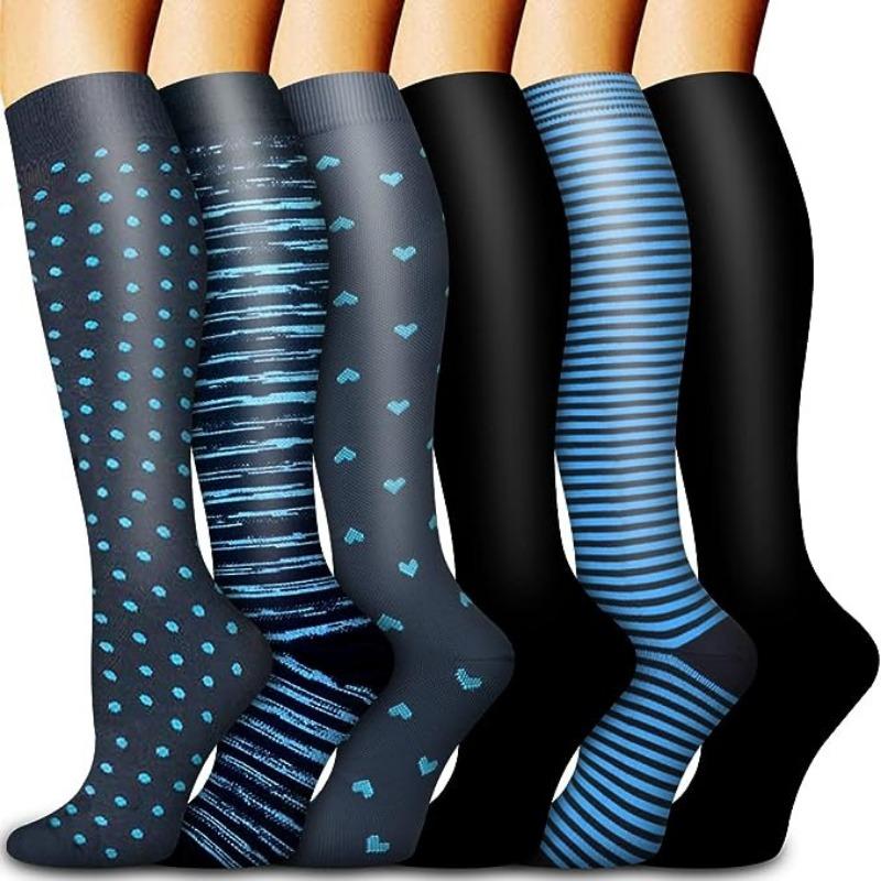 Calf Socks Women's Summer High Elastic Stockings Compression Socks Shaping Leg Socks European and American Sports Pressure Socks