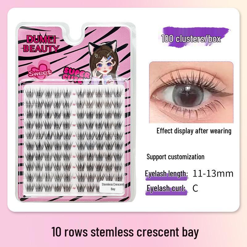 10-Row Autumn Leaf & Sunflower Faux Eyelashes - Flat, Glue-Free