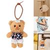 Cute Butter Bear Plush Keychain Keyring Soft Stuffed Bear Charm Pendant for Handbags Backpacks and Purse