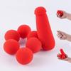 1set Small Sponge Brother with 4pcs Sponge Balls Magic Tricks Stage Street Illusions Gimmick Accessories Props Joke Penis Toys