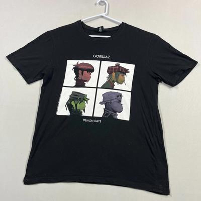Футболка группы Gorillaz Оригинальная Музыкальная Графика Demon Days 2022 Футболка Мужская Большая L