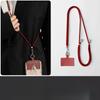 Comfortable Secure Phone Lanyard Anti-Drop Crossbody Neck Strap with Card Holder Solid Color Phone Case Strap for Travel Work