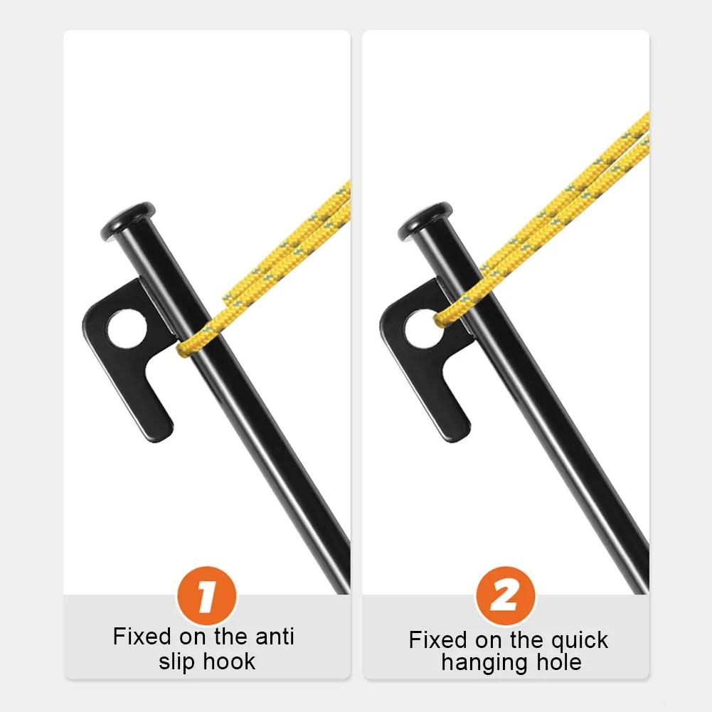 8pcs Camping Tent Legs and Hammer Set Tent Stakes Pegging Ground Nails 20/30/40cm Length Outdoor Camper Tourist Supplies