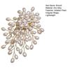 Zinc Alloy Brooch Pin Irregular Shape Imitation Pearls Lapel Badge Brooch Versatile Accessory
