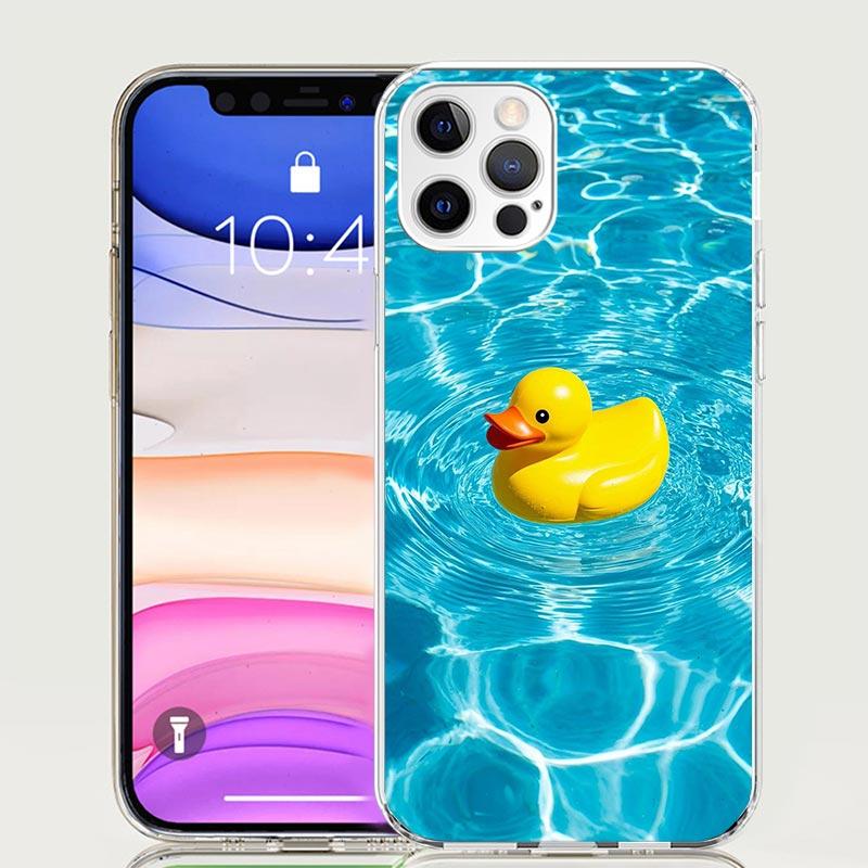 Rubber Ducks Swimming Pool Phone Case For iPhone 17 Air 16 15 Plus 11 14 Pro Max 13 Mini 12 7 8 + SE Pattern Art Customized Cove