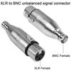 QIANRENON Адаптер XLR BNC 3-контактный XLR Female на BNC Female Коаксиальный Видео RF Аудио Камера Микшерный пульт Удлинитель Конвертер