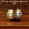 Mini Brass Incense Holder for Stick and Sandalwood, Ideal for Home and Indoor Use, Buddha-Inspired Design, Compact Tray