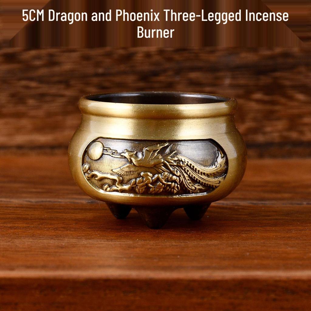 Mini Brass Incense Holder for Stick and Sandalwood, Ideal for Home and Indoor Use, Buddha-Inspired Design, Compact Tray