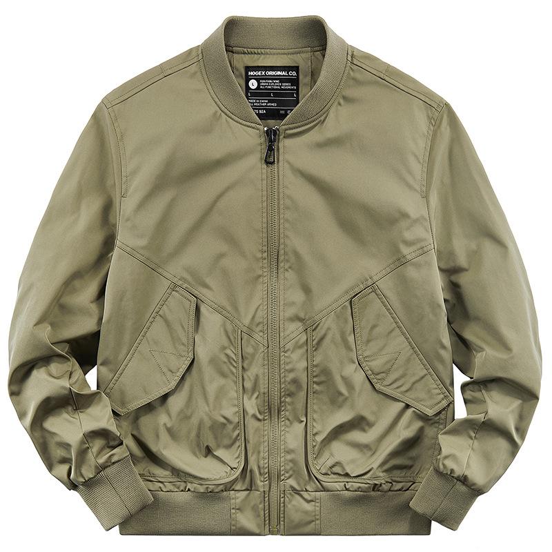Мужская куртка пилота ВВС - повседневная бейсбольная майка армейского зеленого цвета, рабочая куртка весна/осень