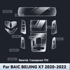 Прозрачный ТПУ для BAIC BEIJING X7 - Защитная пленка для центральной консоли, медиа-панели, навигации автомобиля - Антицарапающая пленка для интерьера
