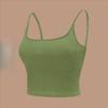 Women's Sports Underwear with Bra Pads Back Sling Sexy U-neck Thin Straps Yoga Tank Tops