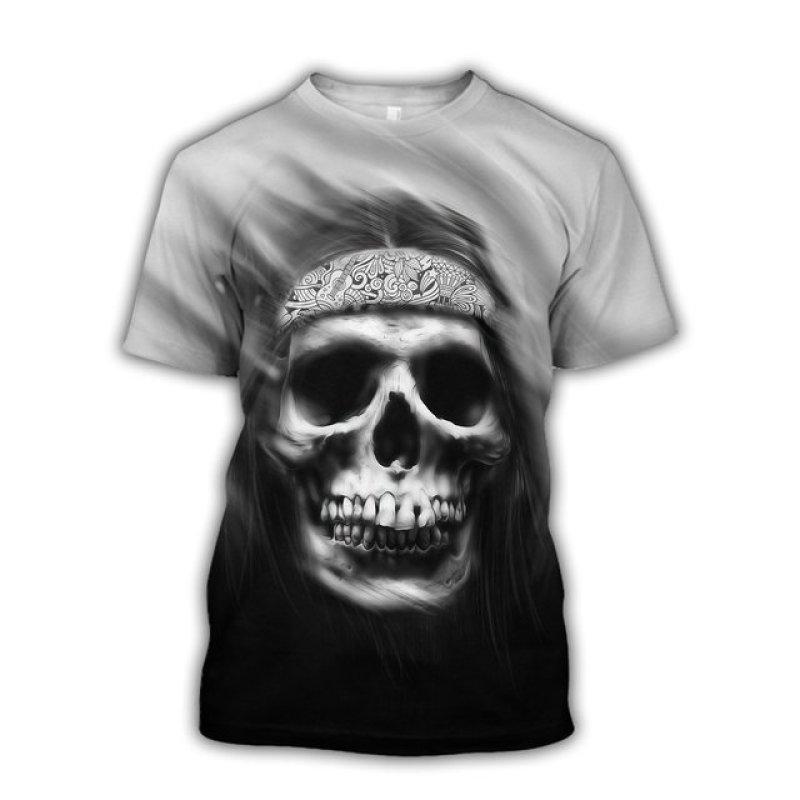 Devil Pattern 3d Print T-shirt Summer Short Sleeve Streetswear Fashion O Neck Men's T-shirts