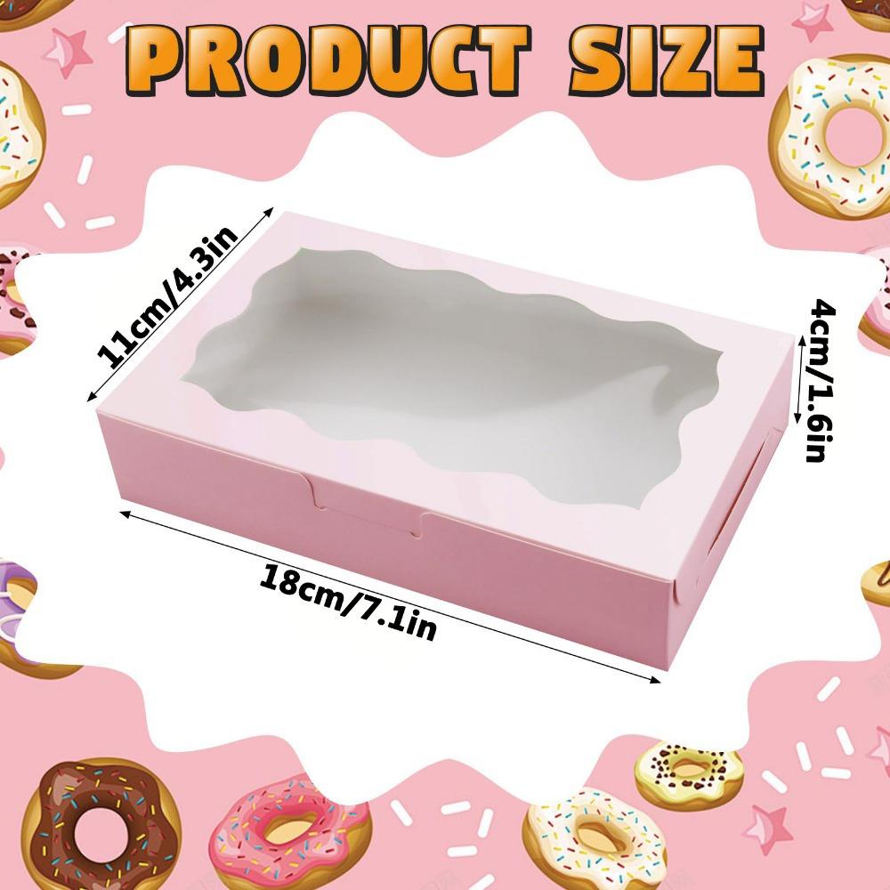 20pcs Large Treat Boxes with Window Kraft Paper Gift Wrap Boxes with Clear Window Gift Box for Weddings Birthdays Parties Ramadan Easter