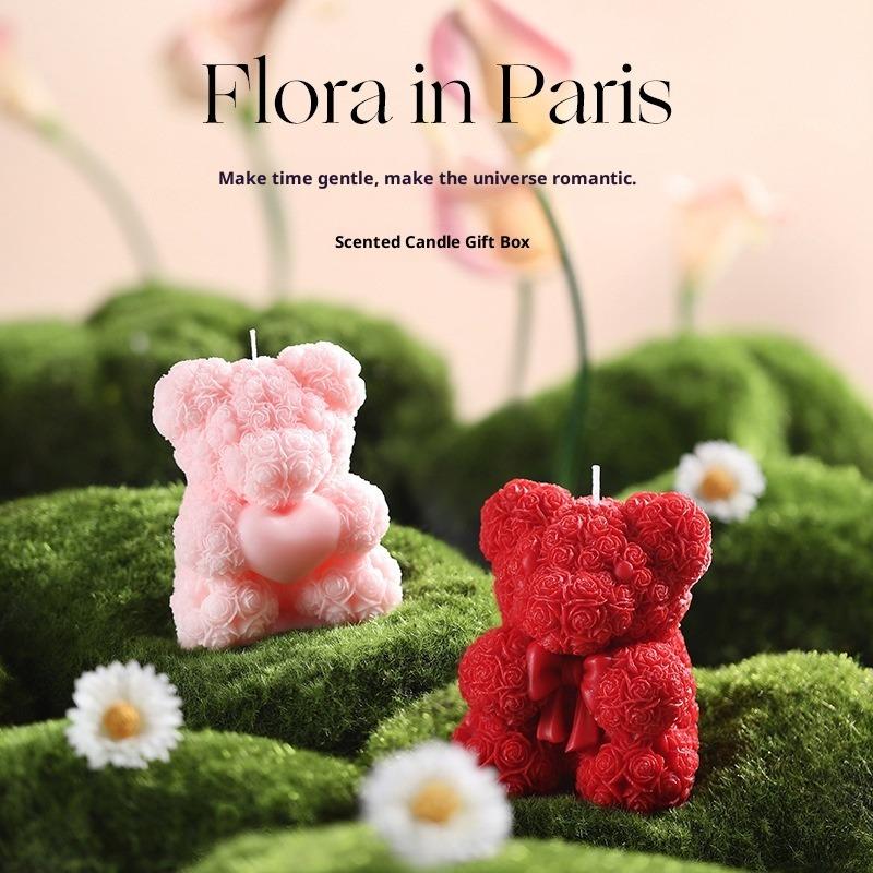 Scented Candles Cute Roses Love Bear Birthday Gift