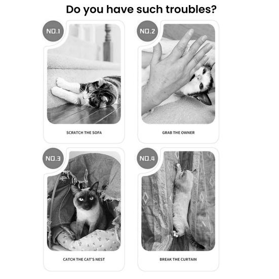 Когтеточка для кошек 3-в-1, картонная когтеточка с сизалевым шариком, деревянная рама, арочная когтеточка для активных кошек, для царапания и игр