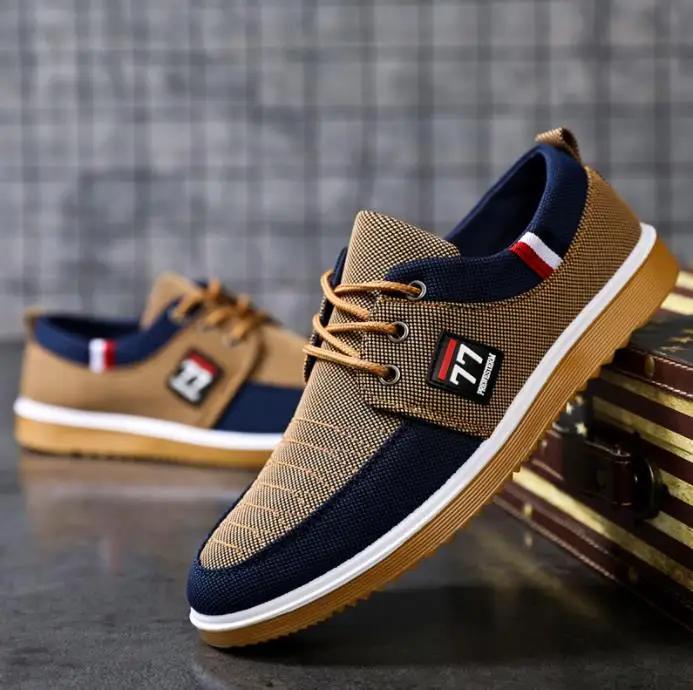 Новые мужские парусиновые туфли, легкие спортивные туфли, повседневная сетчатая дышащая вулканизированная обувь, классическая модная рабочая обувь на шнуровке