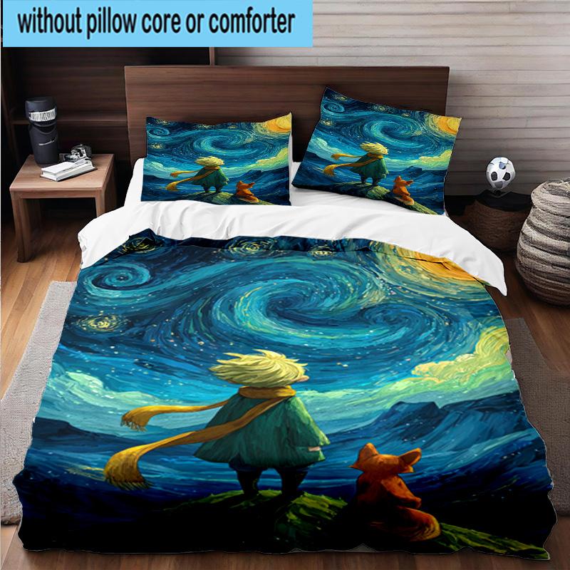 3PCS Prince's Nightly Embrace 3pcs Bedding,Including 3PCS Duvet Cover And 2pcs Pillowcases Perfect for Christmas,Ideal for Bedroom, Dormitory