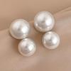 Retro Chic Geometric Pearl Sterling Silver Stud Earrings – Elegant High-end Fashion for Women