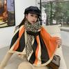 Новый шарф из имитации кашемира для женщин, корейский стиль, осенне-зимний теплый шарф, британская мода, длинная шаль с буквой F