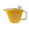 Чайник с ситечком, вместимость 240 мл, на 1-2 персоны, керамика Хасами, сделано в Японии, водоотталкивающий, круглый узор, маленький, желтый