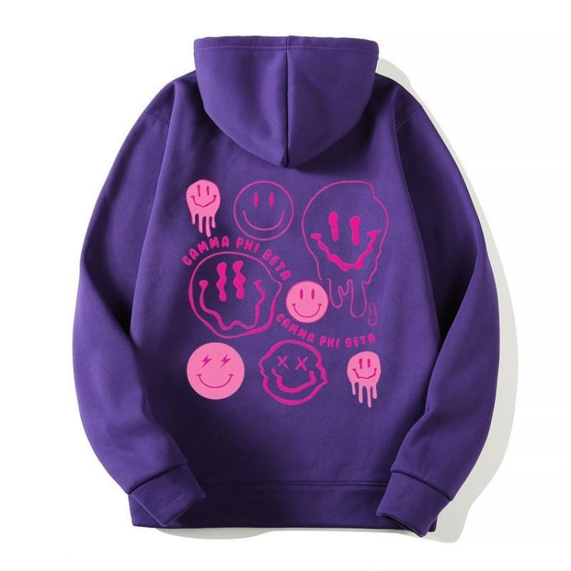 Oversized Womens Hooded Sweatshirt Loose Fit Casual Graphic Letter Print Long Sleeve Top