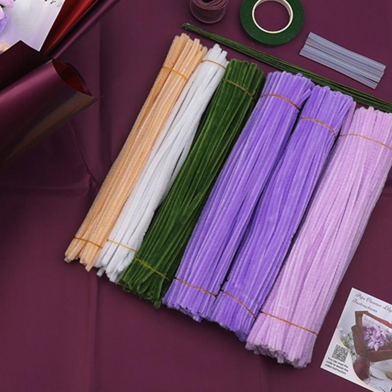 Diy Flower Bouquet Kits Complete Pipe Cleaners Crafts Supplies Set DIY Flower Bouquet Making Kits for Adult Kids GiftS