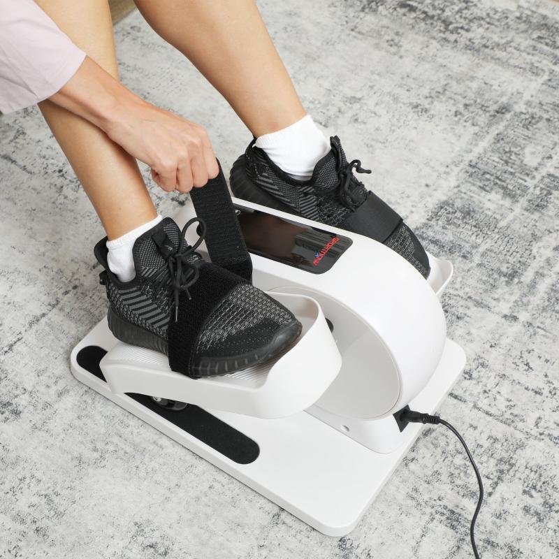 SPORTNOW Мини-эллиптический тренажер, Электрический кросс-тренажер под стол с пультом дистанционного управления