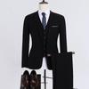 Korean Style Slim Fit Men's Suit Set - Formal Wear for Work and Groomsmen, Autumn/Winter Collection