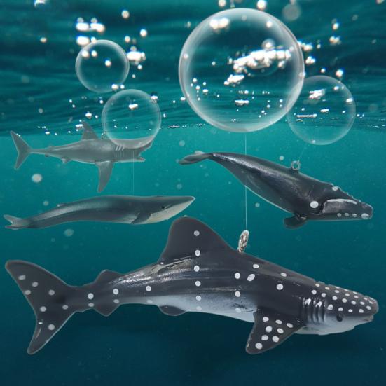 Mini Shark Simulated Floating Whales Aquarium Ornaments Realistic Floating Cartoon Figurines Odorless Fish Tank Decoration Vibrant Colors Miniature