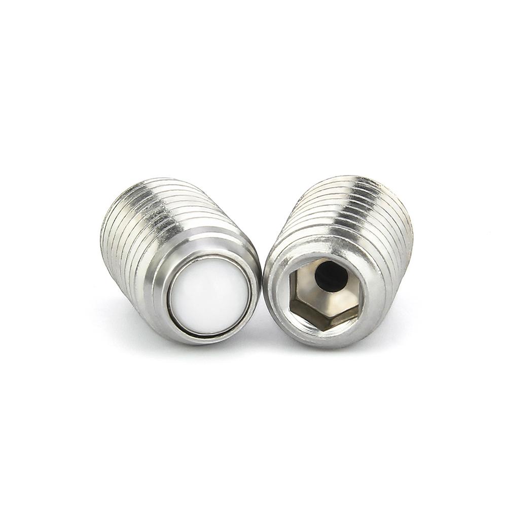1PC M6 M8 M10 M12 304 Stainless Steel Hex Socket Allen Spring Ball Plunger Set Screw Grade 12.9 Black Grub Point Bolt