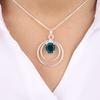 Apatite Gemstone 925 Sterling Silver Handmade Jewelry Birthstone Pendant 1.65" PP-61-12