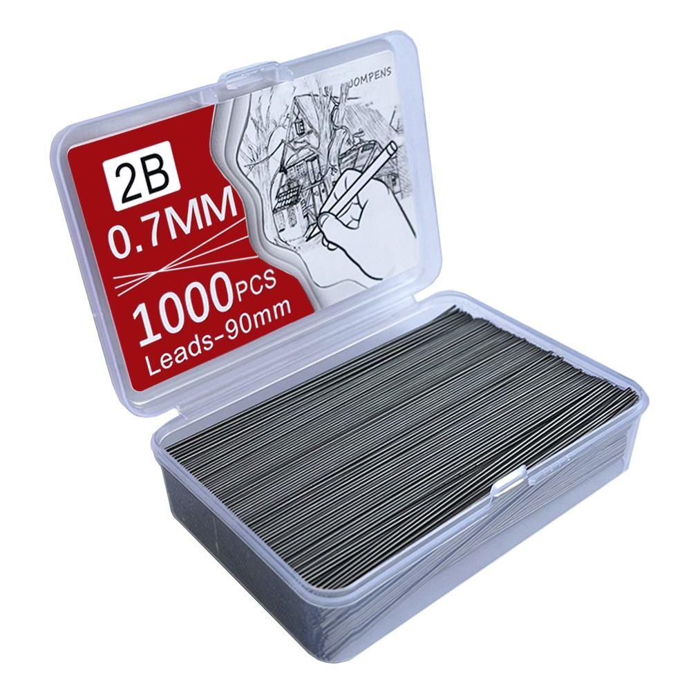 Черный автоматический стержень для карандашей, 250/500/1000 шт./кор., длина 90 мм, механический стержень для карандашей для студентов