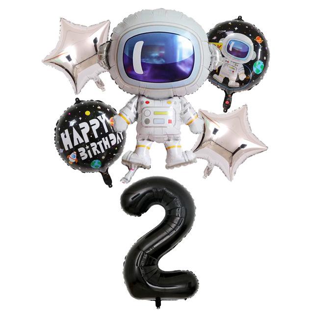 32-дюймовый воздушный шар в космическом пространстве для вечеринки с астронавтом, воздушные шары из фольги-ракеты, тематическая вечеринка для мальчиков и детей, декор для дня рождения, гелиевые шары