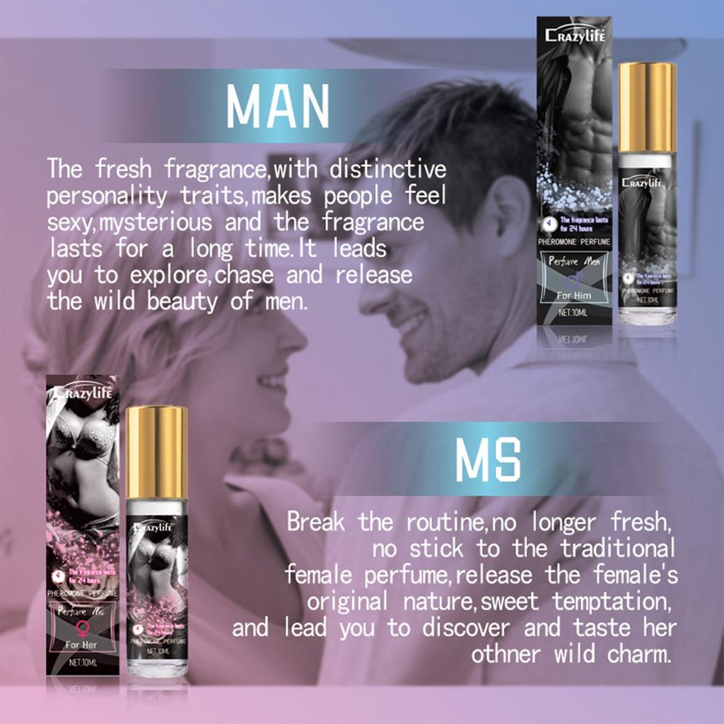 Men's And Women's Perfume Lasting Rolling Ball Perfume Pheromone Is Suitable For Dating And Leisure 10ml