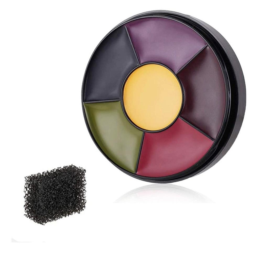 Bruise Makeup Set 6-Color Body Oil Paint Halloween SFX Makeup Sponge 1 pcs
