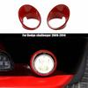 Front Fog Light Lamp Cover Trim For Dodge Challenger 2009-14 Red ABS Accessories