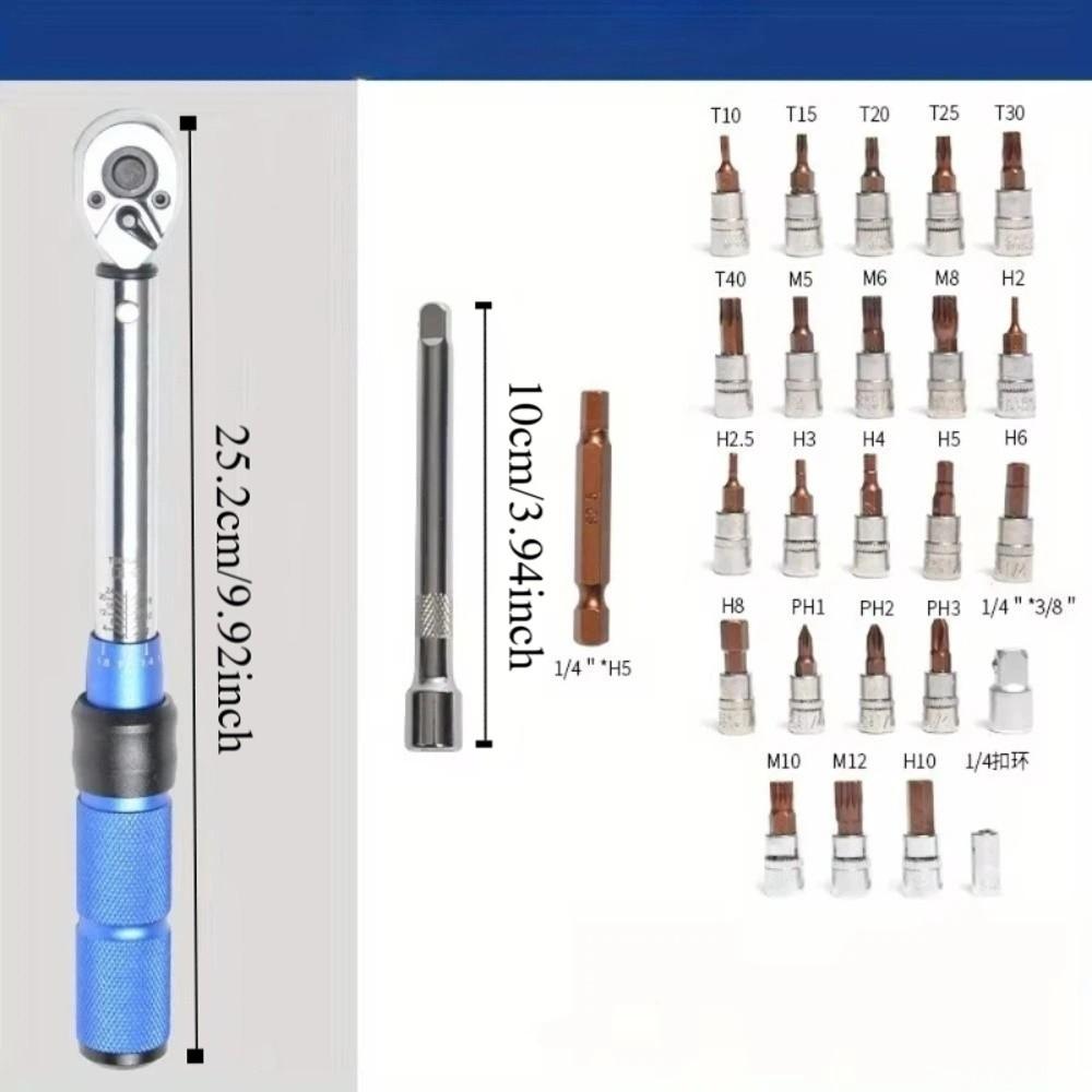 Adjustable Preset Torque Wrench Set 72-Tooth Ratchet Car Repair Tools Wrench Set  Car Repair