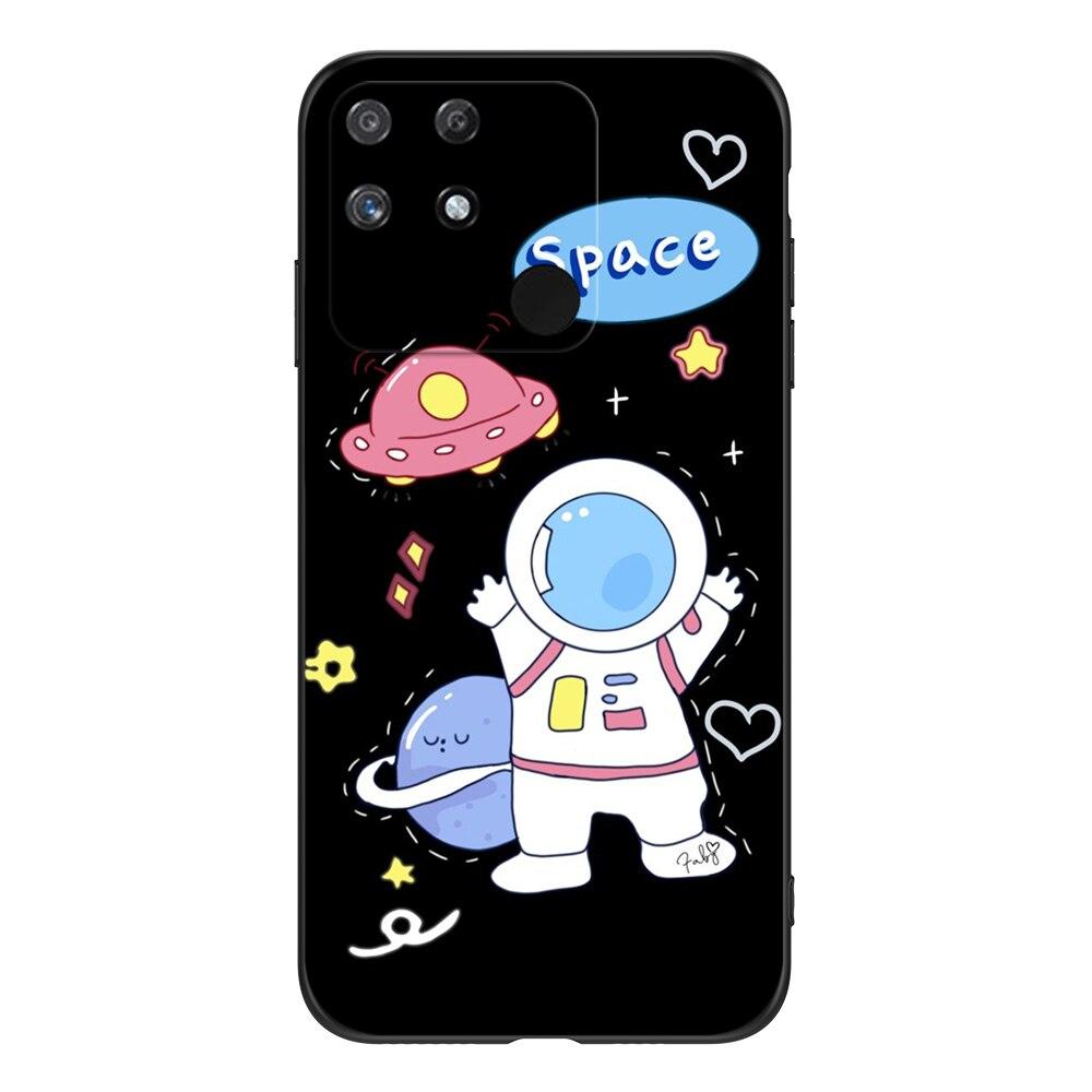Для Realme Narzo 50A чехол 6,5 дюймов для OPPO Realme Narzo50A 50 A чехол RMX3430 чехол для телефона черный чехол из ТПУ милый забавный